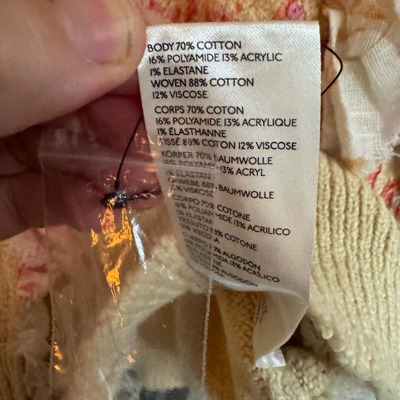 NWT free people rose garden cardi size l - Picture 5 of 5